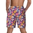 thumbnail image 2 of Lsque Mens Swim Trunks Skull daisy flower Pattern - Bathing Suit Compression Liner - Beach Swim Shorts Swimwear - (S-3XL) - Stretch Quick Dry -Medium, 2 of 9