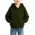 thumbnail image 3 of VIPOIN Boys Girls Zip‑Up Hoodie, Raglan Long Sleeve Soft Sweatshirt with Pockets, Sizes 5-16 Years, 3 of 8