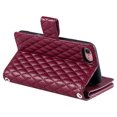 thumbnail image 4 of Crossbody Wallet Case for iPhone 7 / iPhone 8 / iPhone SE 2022 & 2020 Glitter PU Leather Phone Case with Card Slots Stand Wrist Strap Cover Magnetic Closure Zipper Purse Case for Women Girls, Winered, 4 of 11