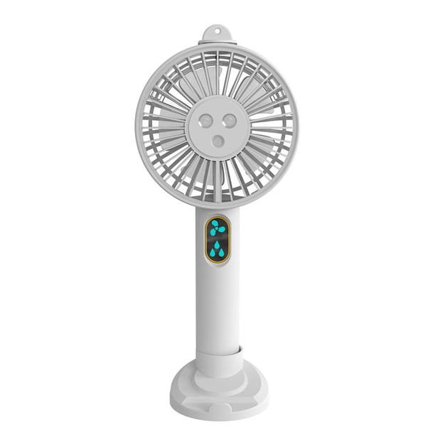 Ventilador atomizador Rociador de agua Ventilador de enfriamiento por nebulización Dispositivo humectante humidificador recargable USB, Blanco Inevent HA006067-01