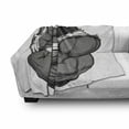 thumbnail image 3 of Cartoon Soft Flannel Fleece Throw Blanket, Image of Big Gorilla Like as Professional Athlete Bodybuilding Gym Animal, Cozy Plush for Indoor and Outdoor Use, 50" x 70", Black White Grey, by Ambesonne, 3 of 6