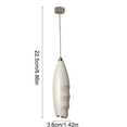 thumbnail image 3 of White Handheld Battery Operated Milk Frother And Egg Beater With Stainless Steel For Home Kitchen Use, 3 of 7