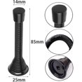 thumbnail image 2 of Paquete de 3 topes de puerta resistentes y flexibles de 85 mm con puntas de goma negras, resorte de acero flexible, 2 of 5