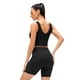 thumbnail image 2 of Pantalones de yoga Conjuntos de entrenamiento de 2 piezas para mujer tanque corto acanalado y pantalones cortos de cintura alta trajes de ejercicio de yoga, 2 of 7