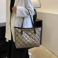 thumbnail image 4 of Bolso Mano Algodón Gran Capacidad para Mujer Bolso Hombro Con Bordado Diamantes (dorado) Dorado JL8266, 4 of 9