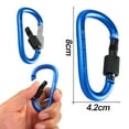 thumbnail image 2 of Carabiner Clips Spring Snap Hook Clips Buckle Locking Carabiners Chain Quick Links for Outdoor Hiking Traveling, 6 Pack, 2 of 5
