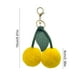 thumbnail image 3 of Llavero colgante de cerezas de piel de conejo sintético | Decoración de Fruta de Simulación de Peluche Suave | Accesorio de bolso, adorno del retrovisor del coche, gancho metálico desmontable |, 3 of 6