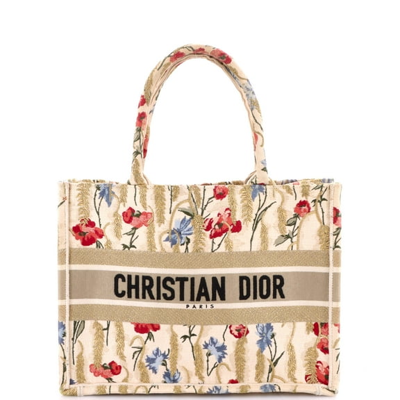 Pre-Owned Book Tote Embroidered Canvas Medium By Rebag