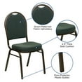 thumbnail image 2 of Flash Furniture HERCULES Series Dome Back Stacking Banquet Chair in Green Patterned Fabric - Gold Vein Frame, 2 of 13