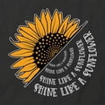 thumbnail image 2 of Shine Like A Sunflower T-Shirt | Pretty Flower Black Tee Gift, 2 of 5