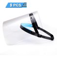 thumbnail image 1 of Safety Face Shield , 9Pcs Face Shield + 9Pcs Holder Adjustable Elastic Strip, Transparent Full Face Protective Visor with Eye & Head Protection, Anti-Splash Facial Cover, 1 of 6