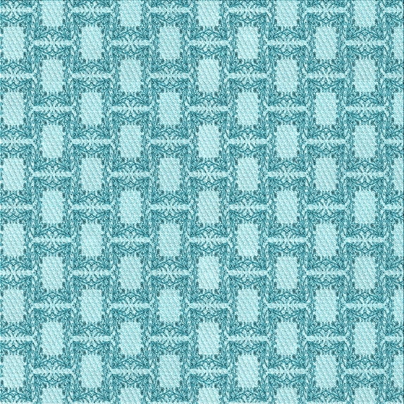 Ahgly Company Indoor Square Patterned Tron Blue Area Rugs, 8' Square