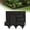 Black, variant on 1Pcs Imitation Stone Garden Fence Border, Interlocking Plastic Landscape Edging, Weather Resistant No-Dig Lawn Edging Barrier for Flower Bed Patio Yard Pathway Lawn Landscaping Decor,Grey