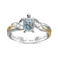 thumbnail image 1 of IKemiter Turtle Ring Mom Loves You Forever Turtle Ring Sea Turtle Crystal Studded Jewelry, 1 of 8