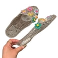thumbnail image 5 of HAJWOH Women's Flower Jelly Sandals Summer Beach Slippers Colorful Floral PVC Slides Waterproof Non-Slip Flat Shoes for Outdoor Indoor, 5 of 6
