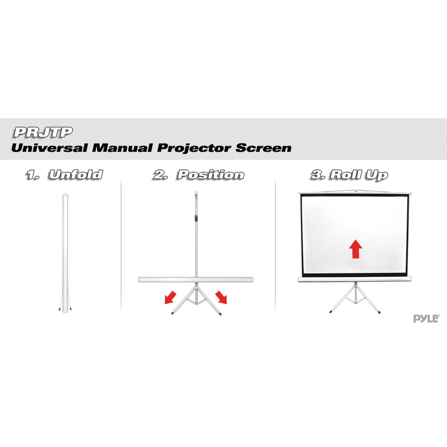 Pyle® Floor-standing Portable Tr Manual Projector Screen (84-inch) - image 5 of 5