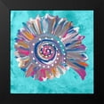 thumbnail image 2 of Ritter, Gina 12x12 Black Modern Framed Museum Art Print Titled - Dotted Spiral Shell on Teal, 2 of 5
