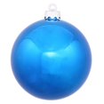 thumbnail image 1 of Vickerman Vickerman 12" Blue Shiny Ball Christmas Ornament, 1 of 2