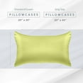 thumbnail image 3 of Elegant Comfort 6-PACK Cooling Viscose Satin Pillowcase Set with Hidden Zipper closure, Silky Smooth for Best Hair and Skin Care-Beautiful Gift Box-6-Piece Satin Pillowcase Set, King, Pistachio Green, 3 of 9