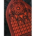 thumbnail image 5 of XL Cathedral Window Red Glitter Holo Vinyl Embroidered Iron On Patch, 5 of 7