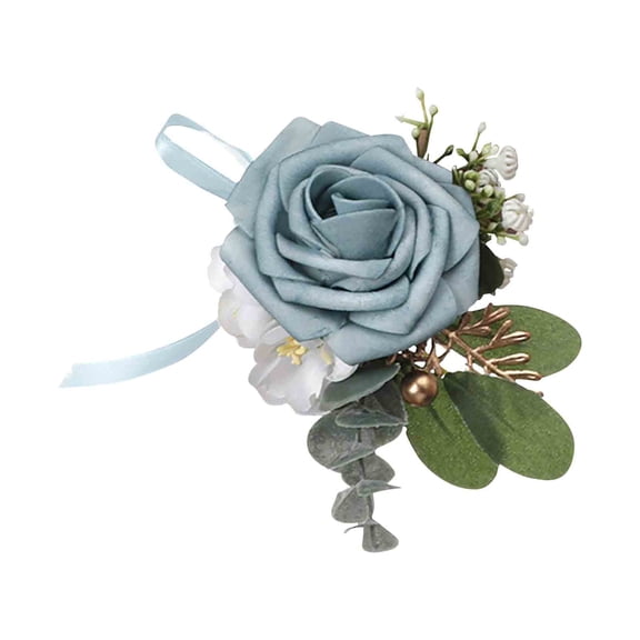 SHIMELE Elegant Wedding Wrist Corsage - Artificial Flower Accessory, Silk Floral Bracelet for Brides, Guests, Proms; Perfect for Weddings, Dances, and Celebrations