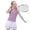 Purple, variant on Girls Tshirts Kids Athletic Solid Color Performance Tee Breathable Play Top Girls Tops White 7-8 Years