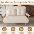 thumbnail image 4 of Timbernest 5-in-1 Convertible Sleeper Chair, Futon Sofa Couch Bed for Living Room, Space Saving, White, 4 of 11