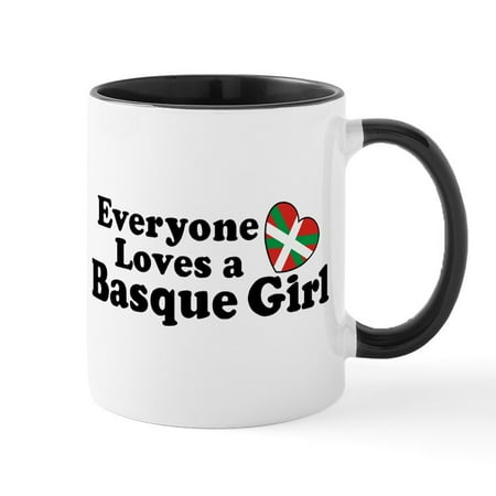

CafePress - Everyone Loves A Basque Girl Mug - 11 oz Ceramic Mug - Novelty Coffee Tea Cup