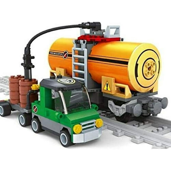 General Jim's Toys & Bricks Large Capacity Tank Car, Railway Building Blocks - 199 Pieces