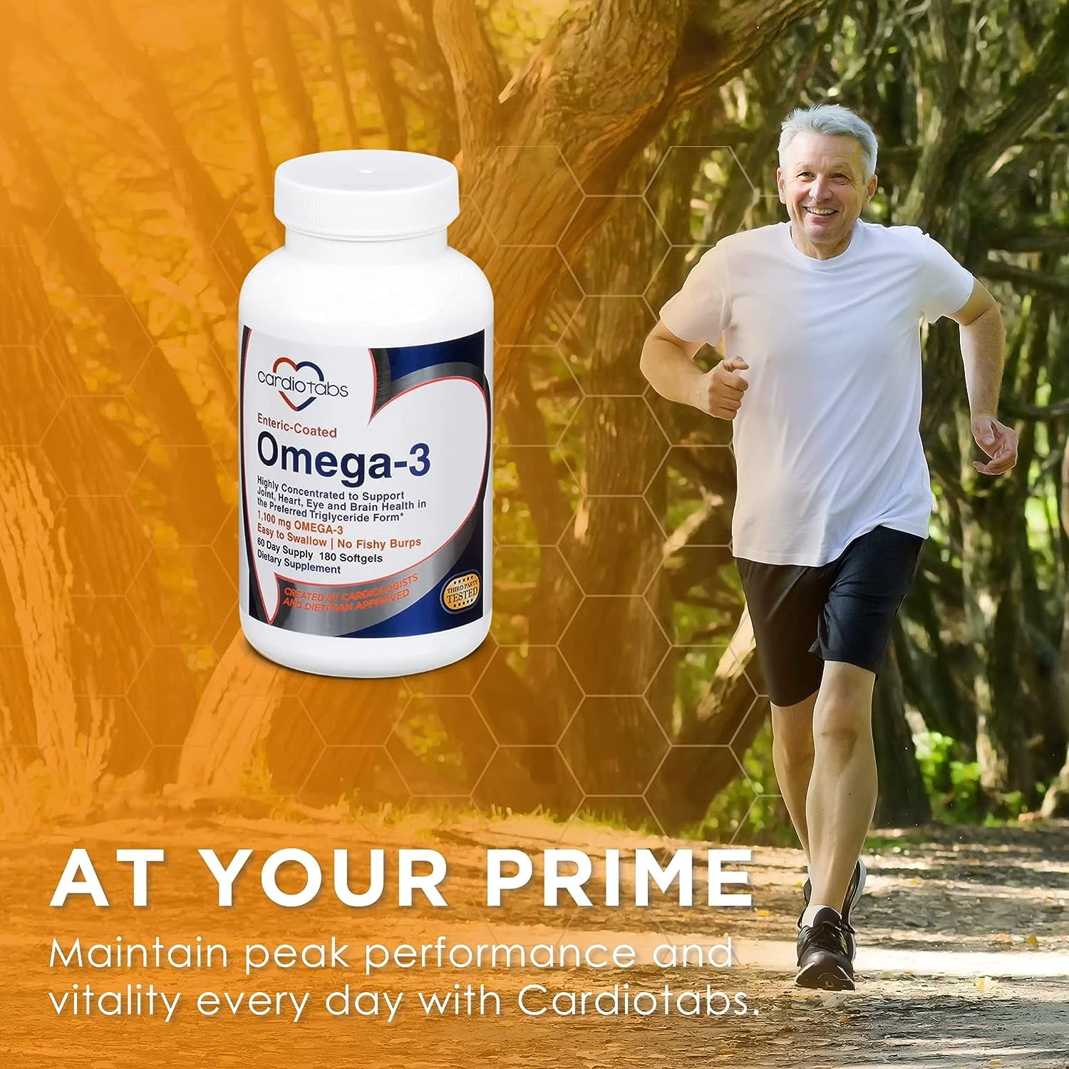 Cardiotabs® Enteric-Coated Omega-3 Dietary Supplement Softgels 180 ct Bottle