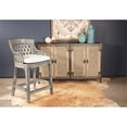 thumbnail image 3 of Home Square 24" Wood Rattan Frame Counter Stool in Gray Finish - Set of 3, 3 of 7