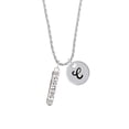 thumbnail image 2 of Delight Jewelry Silvertone Sisters Best Friends Forever Bar Silvertone Script Initial Disc - C - Charm Necklace, 20"+3", 2 of 4