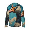 thumbnail image 2 of Picia Blue Watercolor Duck Women's Men's UPF 50+ Sun Protection Hoodie Shirt Long Sleeve SPF Fishing Outdoor UV Hiking Lightweight Shirts-Medium, 2 of 9