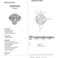 thumbnail image 2 of Alno A1502-BRZ Venetian 1-1/2" Cabinet Knob Bronze, 2 of 2