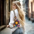 thumbnail image 5 of FORMRS Womens Crossbody Sling Bag Travel Daypack Shoulder Chest Backpack, Futuristic Circles, 5 of 7