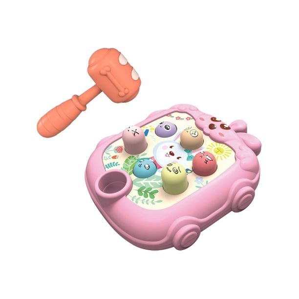 Juego Baby Whack, golpes preescolares interactivos, juguete de desarrollo temprano para la coordinación mano-ojo, reacción y concentración Rosa
