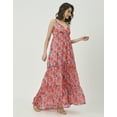 thumbnail image 3 of Moomaya Sleeveless V Neck A-Line Printed Dress - Women's Boho A-Line Dress, 3 of 9