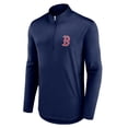 thumbnail image 2 of Men's Fanatics Navy Boston Red Sox Quarterback Quarter-Zip Top, 2 of 3