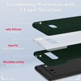 thumbnail image 3 of for Google Pixel 7a Case, Silicone Phone Case with 2 Screen Protector, Soft Anti-Scratch Microfiber Lining, Full Body Shockproof Slim Cover Support Wireless Charging, DarkGreen, 3 of 16
