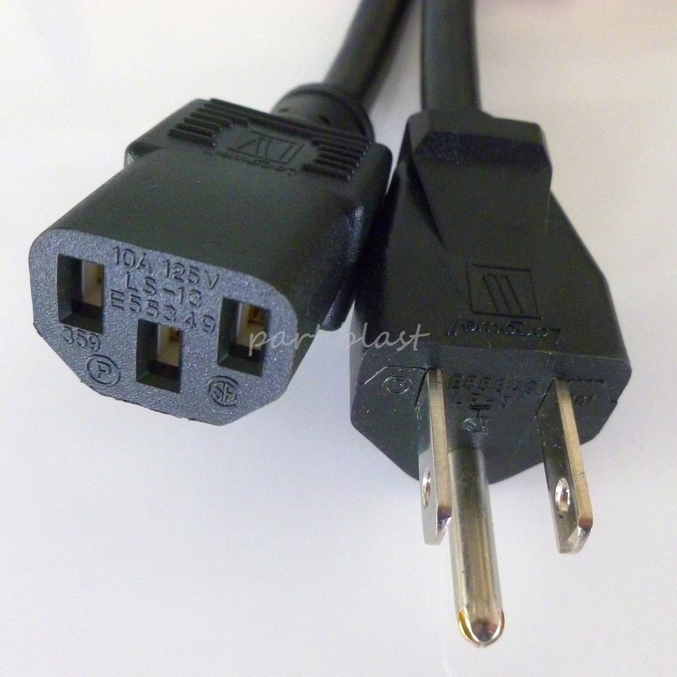BUTTERFLY- Element 3-Prong Power Cord F/ Lcd Tv Ac Replacement Cable Flat Panel 19", 32" ++