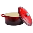 thumbnail image 3 of Olla Dutch Oven Crock-Pot artesanal de hierro fundido esmaltado, 7 litros, rojo escarlata, 3 of 6