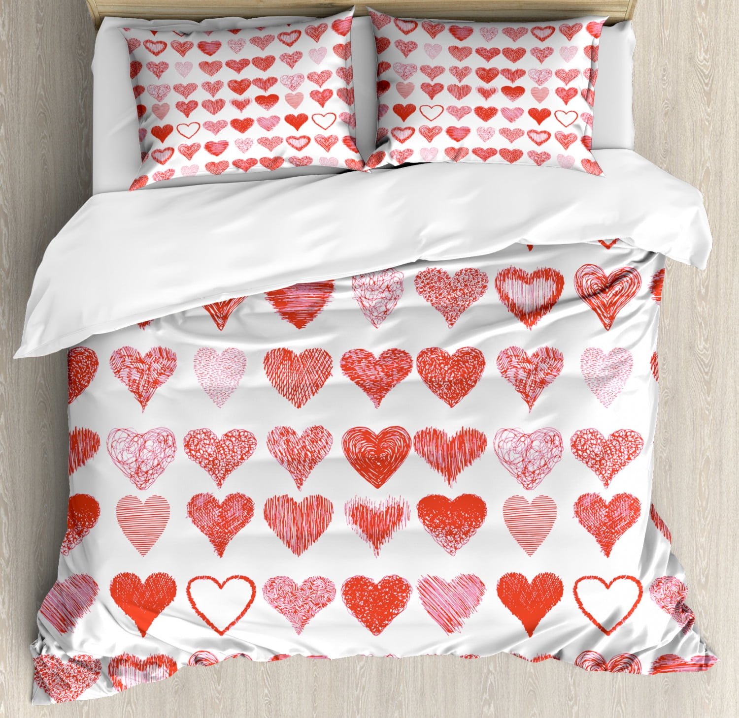 Love Duvet Cover Set Twin Queen King Sizes with Pillow Shams Bedding
