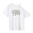 thumbnail image 1 of Camiseta para mujer con cuello redondo, camiseta femenina de recuerdo, camisetas de verano para oficina y calle XL, 1 of 7