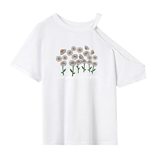 Camiseta para mujer con cuello redondo, camiseta femenina de recuerdo, camisetas de verano para oficina y calle XL