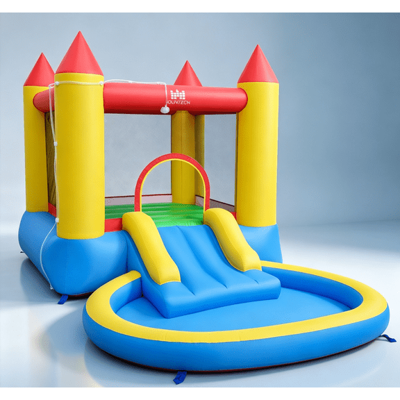 Kadyn Bounce House, Inflatable Bounce Castle, Jumping Castle, Kids Inflatable Bounce House Castle with Balls Pool and Bag