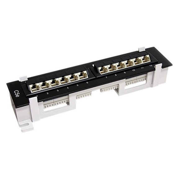 StarTech.com PANEL4512 1U 12 Port Rackmount Cat5e 110 Patch Panel - 45 Degree