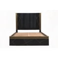 thumbnail image 3 of Modern Queen Bed Crafted from Mango Wood and Adorned with Brass Metal, 3 of 7