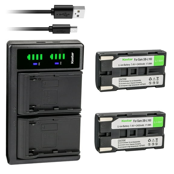 Kastar 2-Pack SB-L160 Battery and LTD2 USB Charger Replacement for Samsung SC-L810, SC-L860, SC-L870, SC-L901, SC-L903, SC-L906, SC-L907, SC-W61, SC-W62, SC-W71, SC-W73, SC-W80, SC-W87, SC-W97