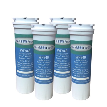 

Aqua Fresh Replacement Water Filter for Fisher & Paykel 836848 E522B PS2067635 E522BRWFD5 RF170WDRUX5N (4-Pack)