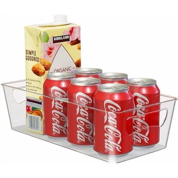 Kitchen Can Organizer Clear Bin for Cabinet/Pantry/Refrigerator/Freezer/Fridge
